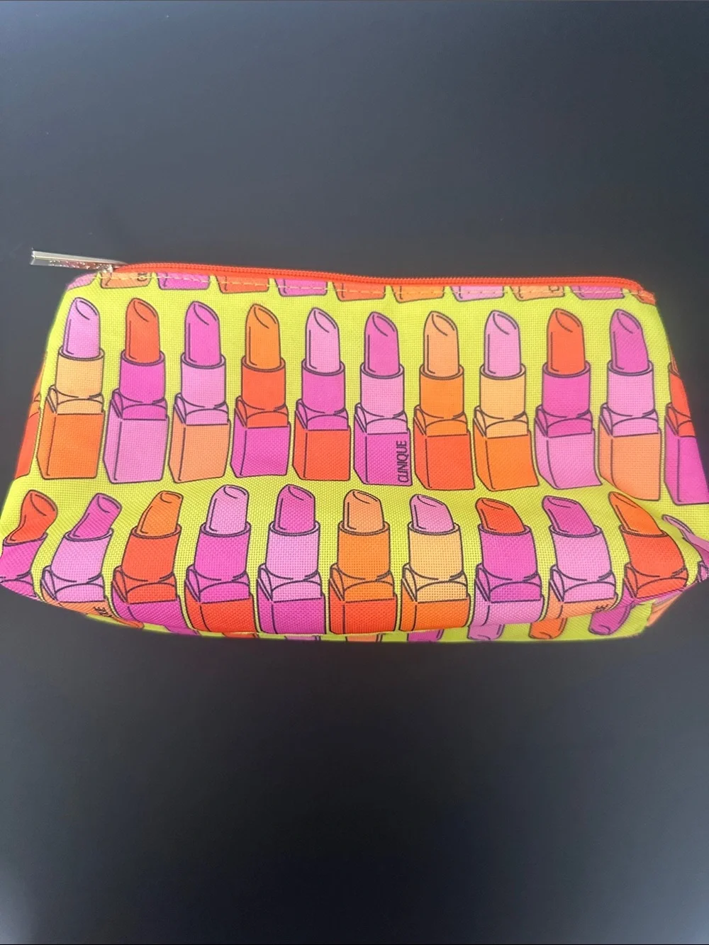 NWT Clinique Makeup Gift Set w Multicolor Pouch. 6 Piece Incl. Eyes & Skin Care